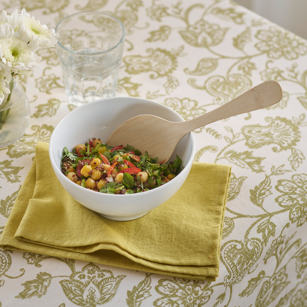 Organic Bamboo Serving Spoon in Bowl