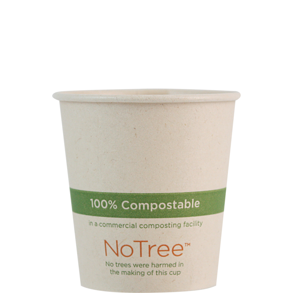 World Centric 4 oz NoTree Compostable Fiber Coffee Cup