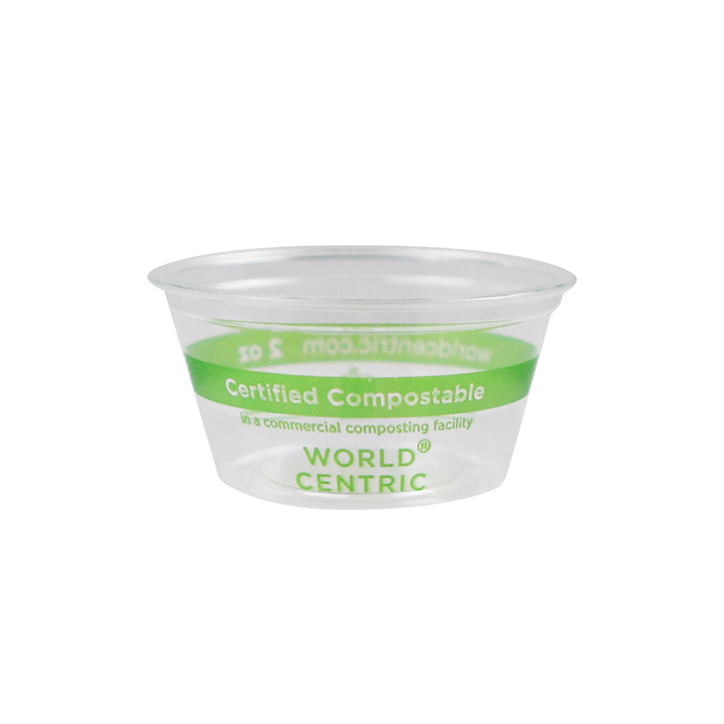 World Centric Compostable 2 oz PLA Clear Portion Cup