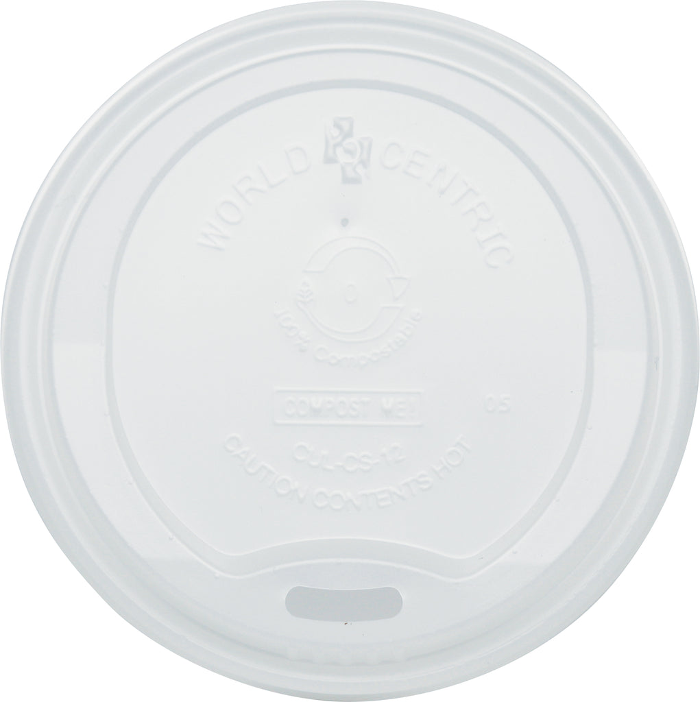 World Centric CPLA Compostable Coffee Lid to fit NoTree Hot Cups