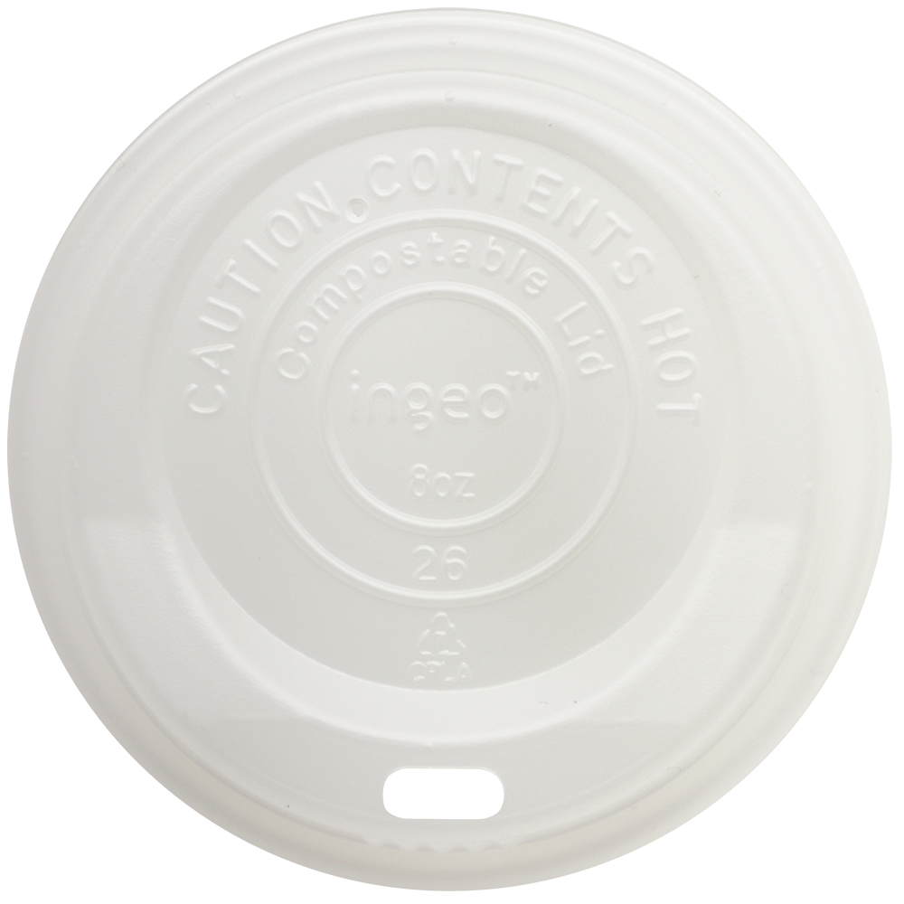 World Centric Compostable PLA Lids for 8 oz Hot NoTree Cups